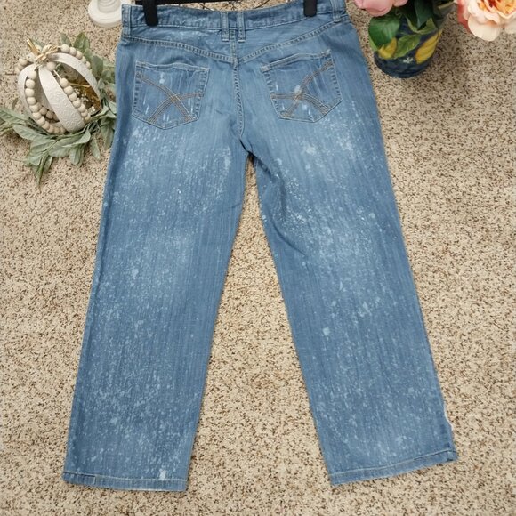 37866 Size 12 Upcycled a.n.a. Applique With Flower Trim. - Picture 4 of 5